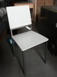 Jedilniški stol bela barva + kovina, leseni