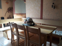 Stoli in mize, masivni iz lesa