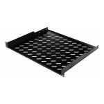 19" fiksna polica za strežniške omare, 60 cm, 1U, črna