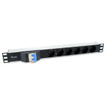333312 19" 1U 6x Schuko rack napajalna letev z 1,8 m kablom