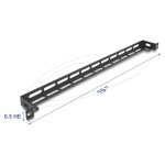 Delock 19" 0,5U L-oblikovana plošča, 50 mm, s montažo za kabelske vezi