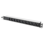 DIGITUS 10-polni podaljšek z zaščito pred prenapetostjo, aluminijast,
