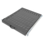 DIGITUS polica 1U 30x483x570mm do 25kg črna raztegljiva
