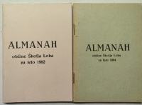 Almanah, Občina Škofja Loka, 1982, 1983, 1984, 1989, 1991/1992