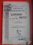 ANTON BARTEL:LETOPIS SLOVENSKE MATICE 1898
