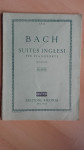 GLASBA-NOTE.BACH,SUITES INGLESI PER PIANOFORTE(MUGELLINI)RICORDI MILAN