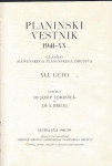 PLANINSKI VESTNIK 1941-XX  XLI. LETO