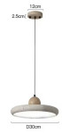 Moderna retro LED svetilka - lestenec - iz kamna travertin in les