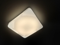Komplet dveh stropnih svetilk - kvadrat, mat bele barve