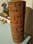 stara starinska  sveča iz naravnega voska mera fi 15 cm višina 50 cm