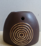 Svečnik za čajno svečko, mat keramika, širina 12 cm