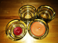 Stekleni svečniki, 4 kosi