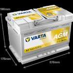 Start-Stop Akumulator VARTA DYNAMIC AGM 70Ah A7 12V D+ 760 A(EN), 278