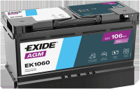 Start-Stop Akumulator EXIDE EK1060 AGM 106Ah D+