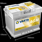 Start-Stop Akumulator VARTA A8 60Ah SILVER dynamic AGM