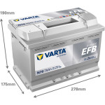 Varta EFB N70 12V 760A