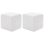 vidaXL Tabure 2 kosa bel 30x30x30 cm umetno usnje