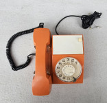 Retro TELEFONSKI APARAT ISKRA ATA Oranžn Ni testiran če deluje  Cena 1