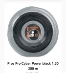 Struna za teniški lopar Pro's pro Cyber Power 1.30 black 200m