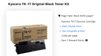 Kyocera TK-17 Original Black Toner Kit