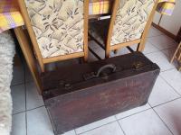 Velik usnjen starinski potovalni kovček / Usnje,Retro,Vintage- menjava