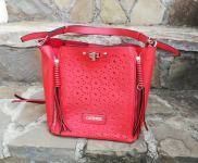 Rdeča ženska torbica Cafenoir, umetno usnje