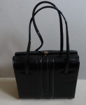 Vintage trda lakasta torbica 20 x 9 x 17 cm