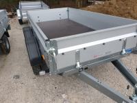 Prikolica 2 osna 2x750 kg nosilnosti vozna z 3 tablico