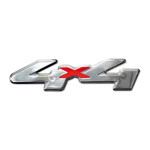 Aluminijast Emblem/Logo 4x4 12x3 cm