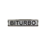 Aluminijast Emblem/Logo Biturbo 7x1,7 cm