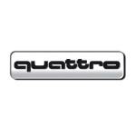 Aluminijast Emblem/Logo Quattro 7x1,7 cm