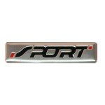 Aluminijast Emblem/Logo Sport 7x1,7 cm