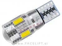 LED žarnica T10 W5W 6x SMD (5630) CANBUS 12V