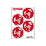 Nalepka Abarth Ø48mm rdeča 4 kos