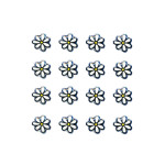 Nalepka Flowers 3D White/Yellow