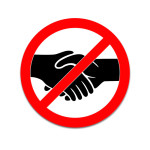 Nalepka Prepovedano rokovanje