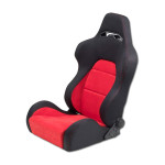 Sedež pregibni Autostyle Eco Soft črna/rdeča obojestranski