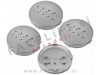 Audi emblemi za platišča 60mm sivi