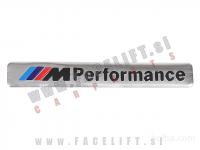 BMW M-Performance emblem (3D nalepka) srebrna (mat)