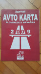 Avtokarta Slovenije in Hrvaške 2009 v razmerju 1:1000.000 (v barvah)