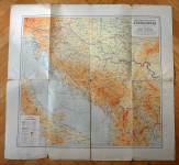 Star zemljevid Jugoslavije (iz 1950-ih let)