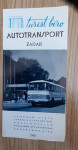 Turist biro Autotrasport Zadar 1968 turistični prospekt