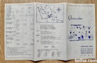Turistični prospekt Gorenjska Hotelske cene 1962 cenik