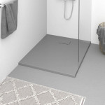 vidaXL Kad za tuš SMC siva 100x80 cm