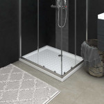 vidaXL Tuš kad s pikami bela 90x70x4 cm ABS