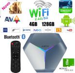 Android TV box Android 10 Kodi predvajalnik 4K AV1 S905X4 LED 4/128G