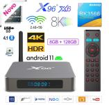 Android TV Box X96 X6 8/128GB RK3566 Android 11 4K/8K GLAN