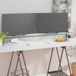 vidaXL Stojalo za TV / ekran stekleno prozorno 120x30x13 cm