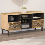 vidaXL TV omarica 100x33x46 cm trden mangov les