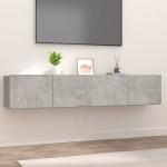 vidaXL TV omarica 2 kosa betonsko siva 80x30x30 cm inženirski les